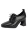 This Vintage Leather Pointed Lace-Up High Heels whispers 1950s secrets to those who notice