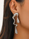 Vintage Liquid Metal Drop Stud Earrings - vintage fashion, retro style