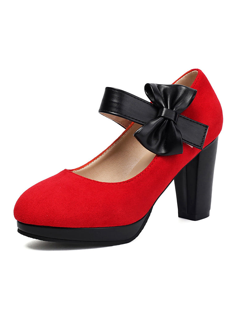 Vintage Mary Jane Bow Chunky Heel Shoes: timeless 1950s elegance she makes her own