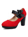 Vintage Mary Jane Bow Chunky Heel Shoes: timeless 1950s elegance she makes her own