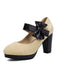 Vintage Mary Jane Bow Chunky Heel Shoes: timeless 1950s elegance she makes her own