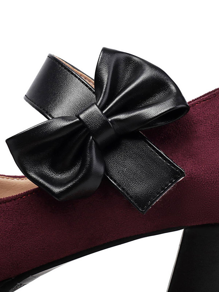 Vintage Mary Jane Bow Chunky Heel Shoes — 1950s style that transcends decades