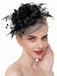 Vintage Mesh Flowers Feathers Bridal Fascinator Headpiece - vintage fashion, retro style
