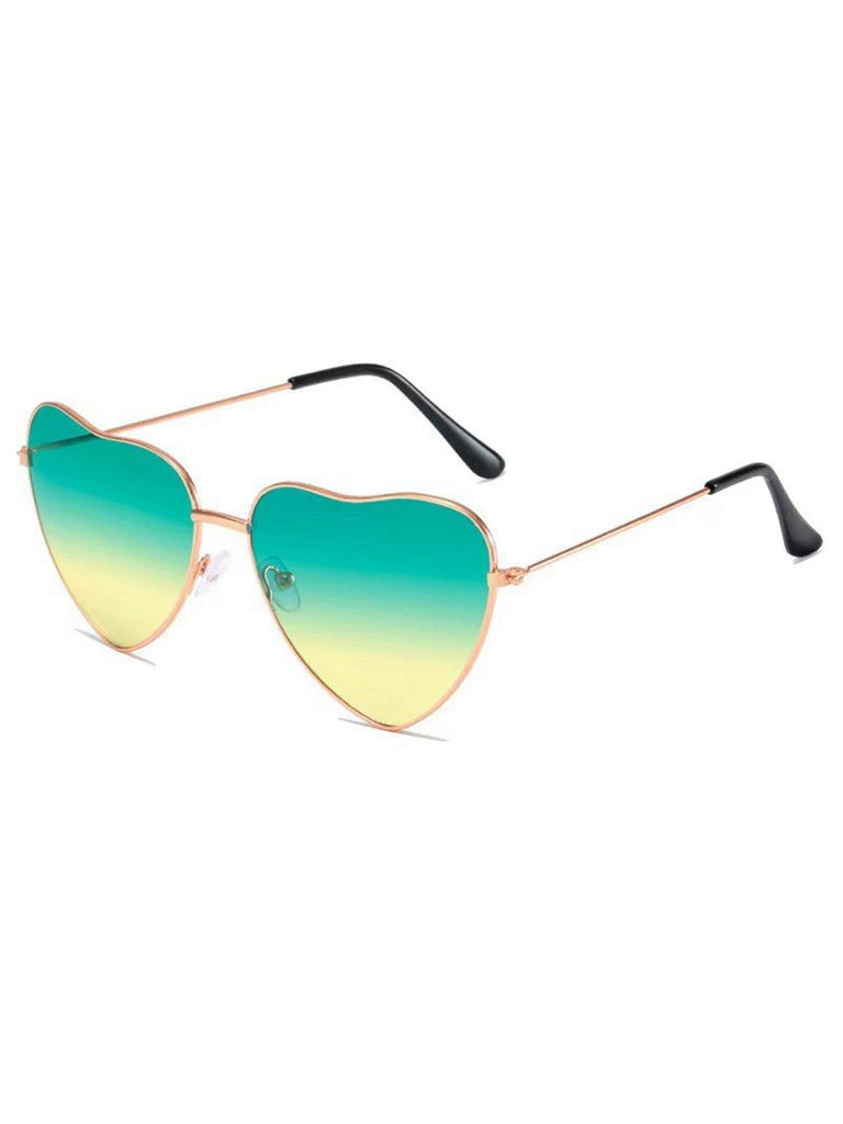 Vintage Metal Heart Frame Sunglasses — 1950s vintage charm for her modern wardrobe