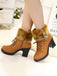 Vintage Nubuck Leather Plush Chunky Heel Boots — 1950s vintage charm for her modern wardrobe