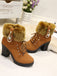 Vintage Nubuck Leather Plush Chunky Heel Boots — 1950s style that transcends decades