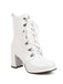 This Vintage Patent Leather Lace-Up High Heel Boots whispers 1950s secrets to those who notice