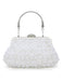 Vintage Pearl & 3D Flower Tote Bag - vintage fashion, retro style