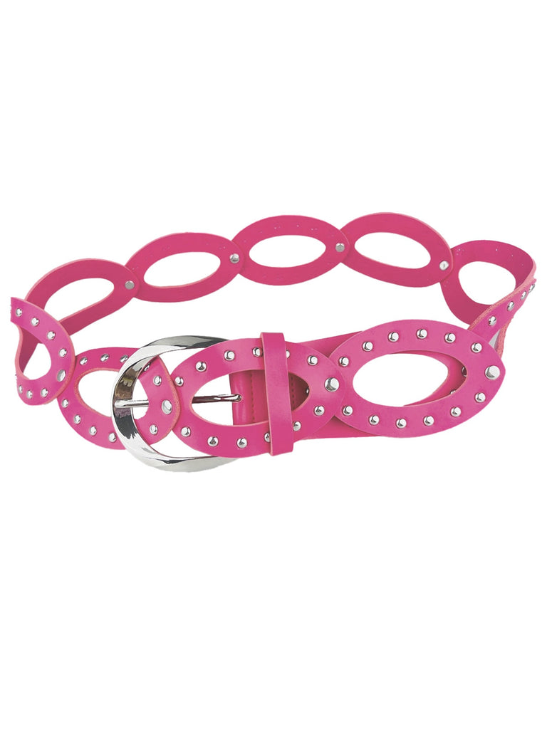 Vintage Punk Hollow Ring Rivet Belt - vintage fashion, retro style