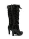 Vintage Punk Lace-Up Lace High Heel Boots - vintage shoes, retro heels