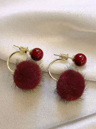 Vintage Alloy Plush Stud Earrings | vintage jewelry, Art Deco