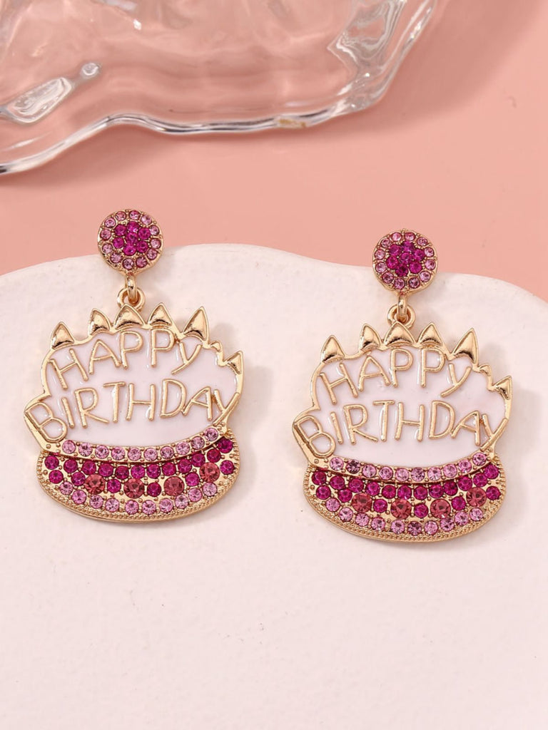 Vintage Rhinestone Birthday Cake Earrings: 1950s detail work for the woman who notices