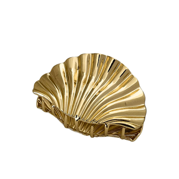 Vintage Shell Shape Metal Hair Clutch - vintage fashion, retro style
