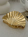 Vintage Shell Shape Metal Hair Clutch - vintage fashion, retro style