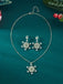 Vintage Snowflake Necklace & Earring Jewelry Set - vintage fashion, retro style
