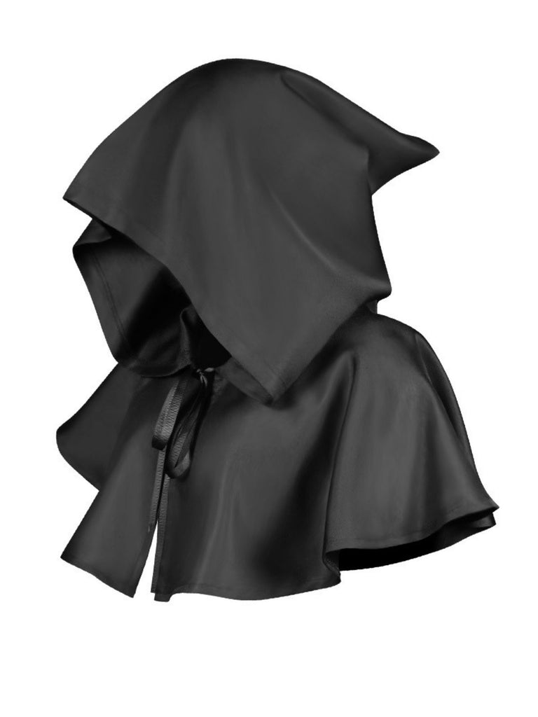 Vintage Solid Halloween Hooded Grim Reaper Cloak - vintage fashion, retro style