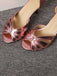 Vintage Solid Peep Toe Hollow Slip-On High Heels - vintage shoes, retro heels