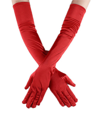 Vintage Solid Satin Long Gloves: timeless style reimagined