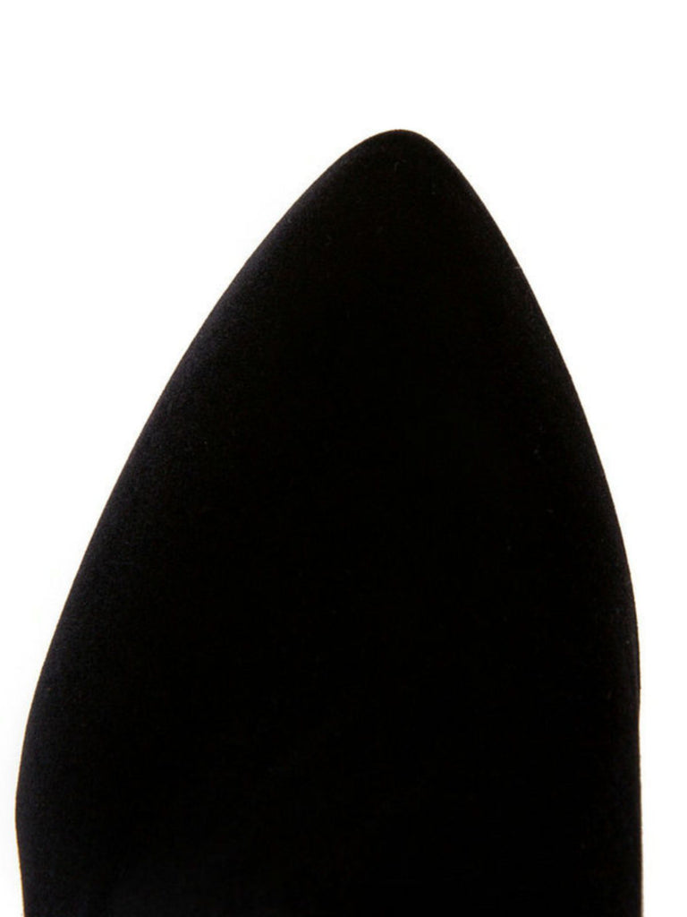 Vintage Solid Velvet Pointed Toe Stiletto Heels - vintage shoes, retro heels