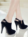 Vintage Solid Velvet Pointed Toe Stiletto Heels - vintage shoes, retro heels
