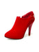Vintage Solid Velvet Pointed Toe Stiletto Heels - vintage shoes, retro heels