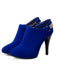 Vintage Solid Velvet Pointed Toe Stiletto Heels - vintage shoes, retro heels