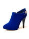 Vintage Solid Velvet Pointed Toe Stiletto Heels - vintage shoes, retro heels