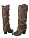 Vintage Studded Buckle Mid-Calf Boots - vintage fashion, retro style