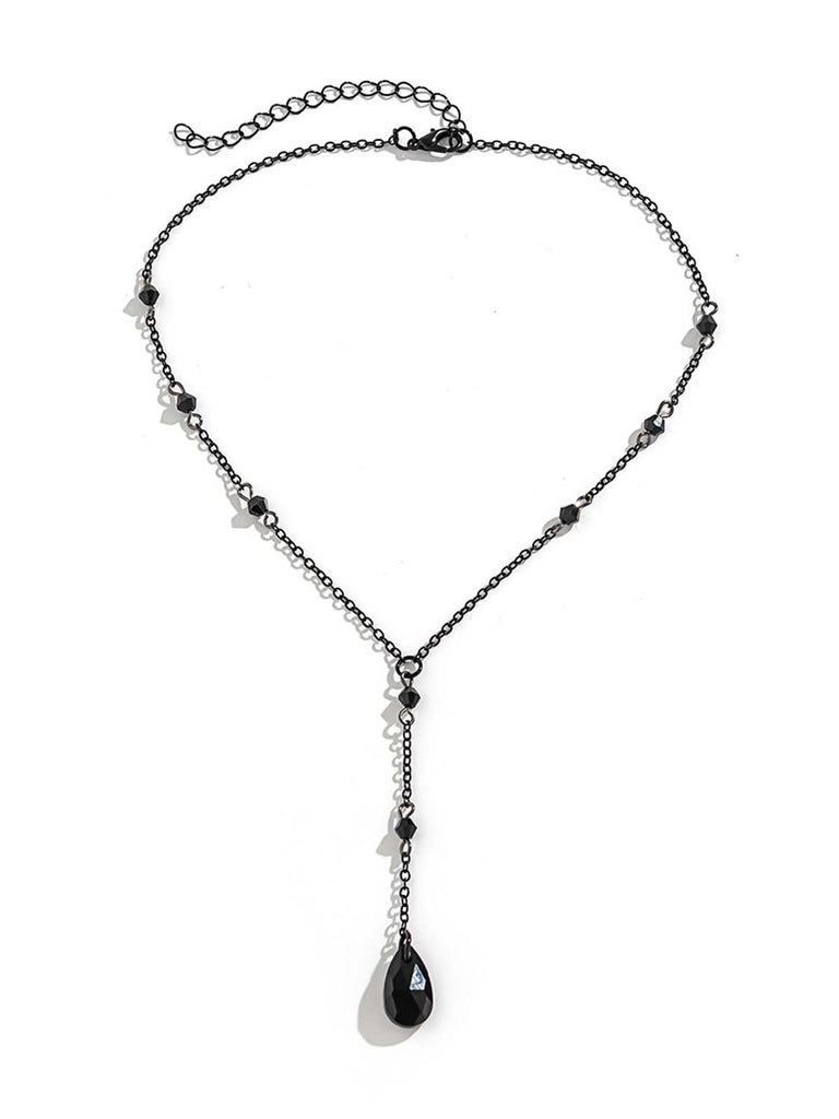 Vintage Teardrop Chain Punk Earrings & Necklace - vintage fashion, retro style