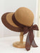 Vintage Two-Tone Straw Sun Hat