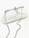 Vintage White Pleated Evening Clutch Bag - vintage fashion, retro style, pure white