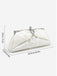 Vintage White Pleated Evening Clutch Bag - vintage fashion, retro style, pure white