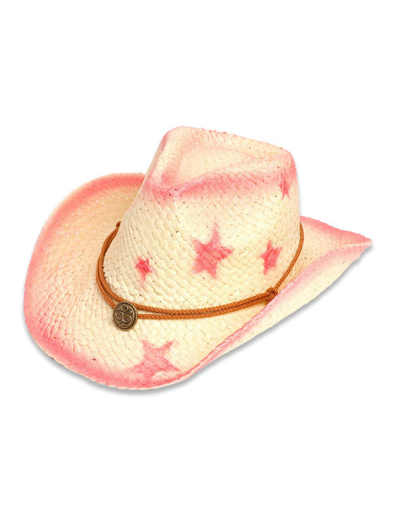 Vintage Wide Brim Star Cowgirl Sun Hat: 1950s detail work for the woman who notices
