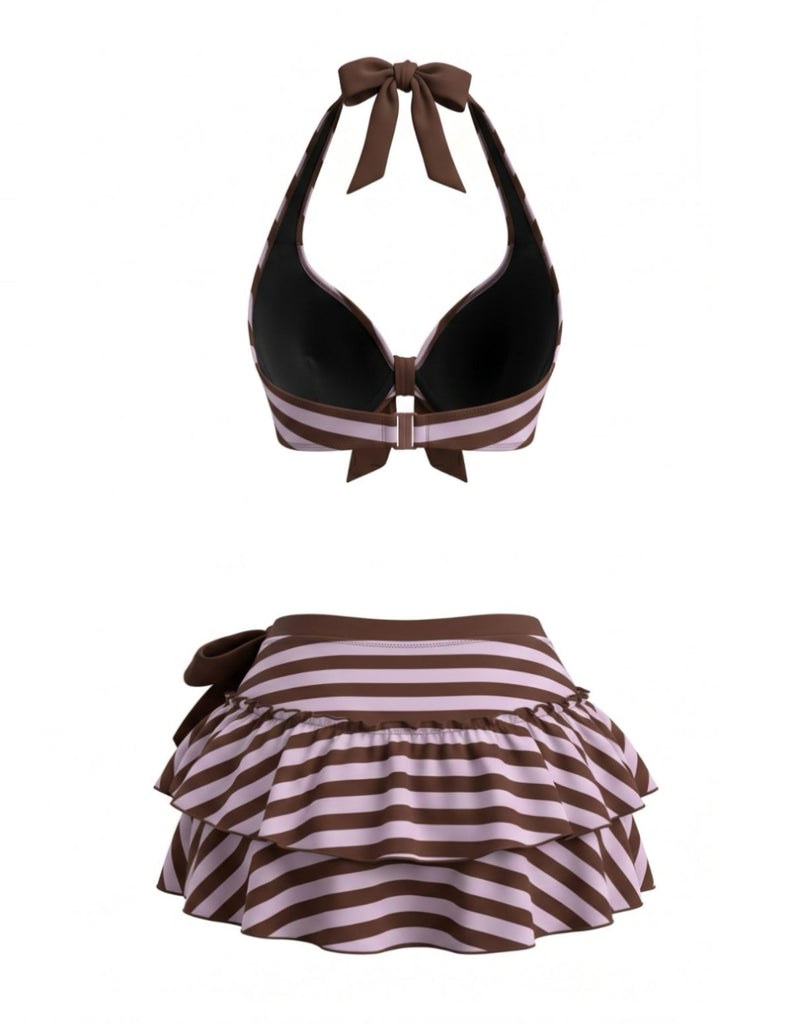 [Pre-Sale] Violet 1950s Halter Tankini 2