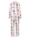 White 1940s Christmas Candy Canes Pajama Set - vintage fashion, retro style, pure white