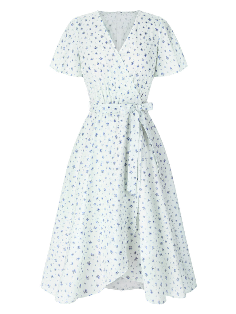 1940s Cotton Slanted Tie Floral | 1940s | vintage dress, retro fashion