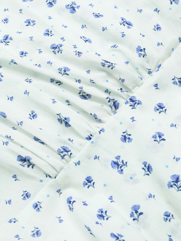 1940s Cotton Slanted Tie Floral | 1940s | vintage dress, retro fashion