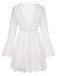 White 1940s Solid Lace Beach Cover Up: 1940s Riviera elegance, reimagined for her