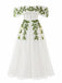 [Pre-Sale] White 1950s Floral Vintage Classic Dress 5