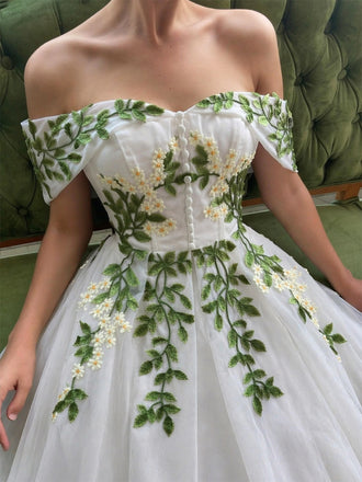 [Pre-Sale] White 1950s Floral Vintage Classic Dress 6