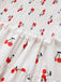 White 1950s Cherry Puff Sleeve Smocked Dress - vintage dress, retro fashion, rockabilly