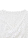 White 1950s Lace V Neck Patchwork Blouse 5