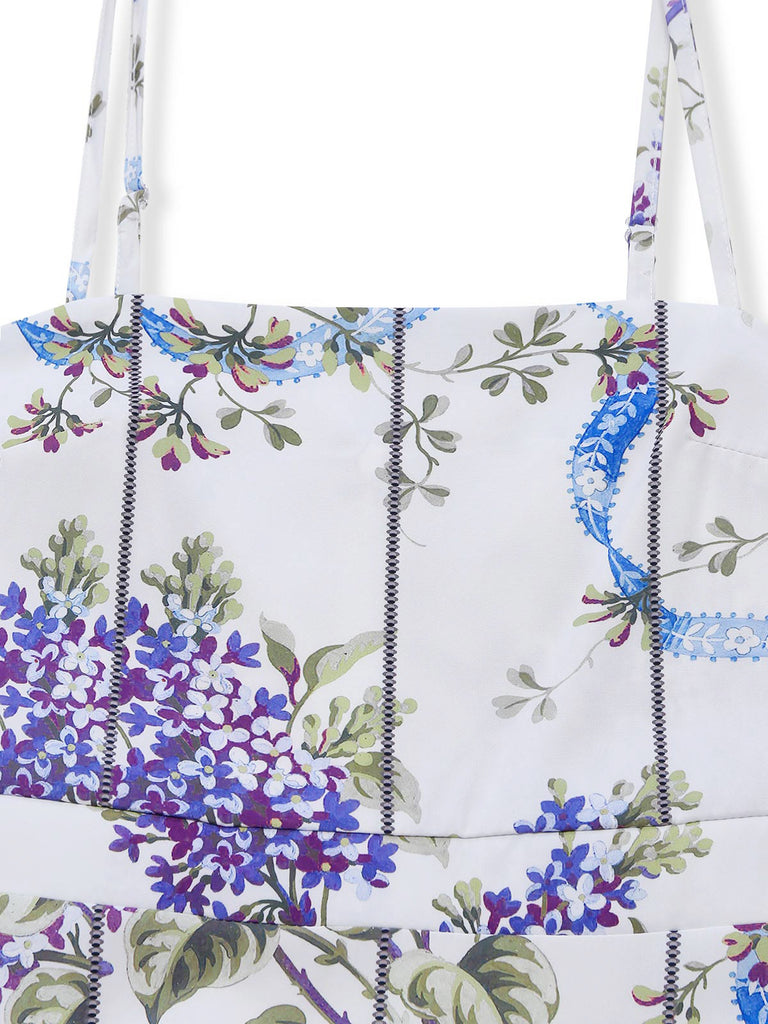 White 1950s Floral Vintage Classic Top 3
