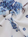 White 1950s Floral V Neck Dress 7
