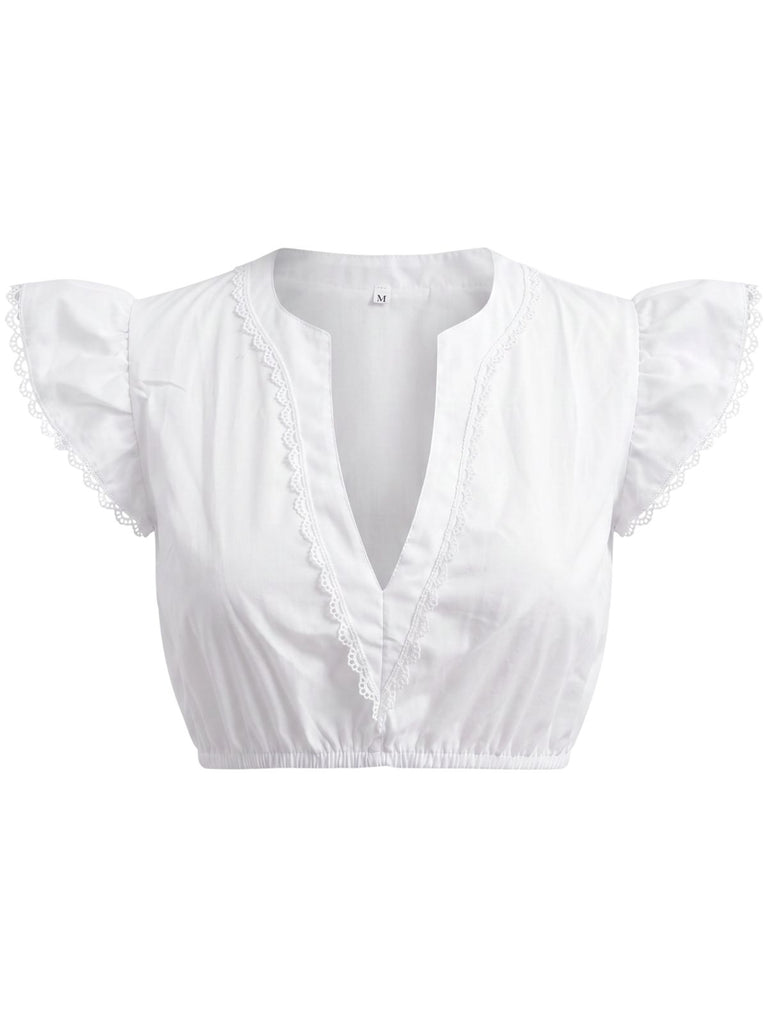 White 1960s Cami Vintage Classic Top