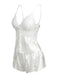 White 1950s Lace Satin Camisole Pajama Set - vintage fashion, retro style, pure white