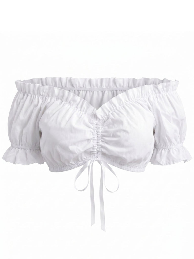 White 1960s Cami Vintage Classic Top