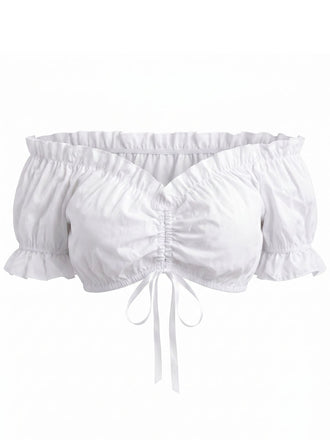 White 1960s Cami Vintage Classic Top
