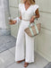 White 1950s Ruffle Sleeve Lace Hollow Jumpsuit, vintage romper, retro jumpsuit - perfect for women who love vintage and retro fashion