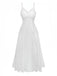 White 1950s Satin Lace Rhinestone Split Maxi Nightgown, vintage fashion, retro style - perfect for women who love vintage and retro fashion